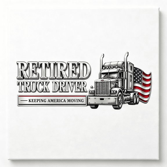 RIONIMA Retired Truck Driver Car Emblem Badge, Universal Truck Driver Edition Emblem Car Decals, 3D Metal Retirement Badge, Auto Sticker Decoration1Pc