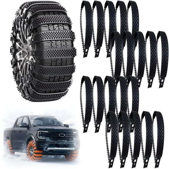 RIONIMA Reusable Snow Sock Tire Traction Aids - Universal Fit Anti-Skid Snow Chains for Trucks,Suvs,Vans,Winter Driving Safety on Snow and Mud(Xx-20Pcs)