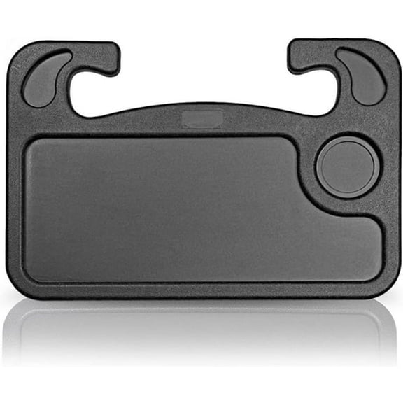 RIONIMA Reversible Steering Wheel Table Desk for Cars and Trucks, Mobile Office Portable Foldable for Travel Work Laptop Meal Eating Car Accessory, Black