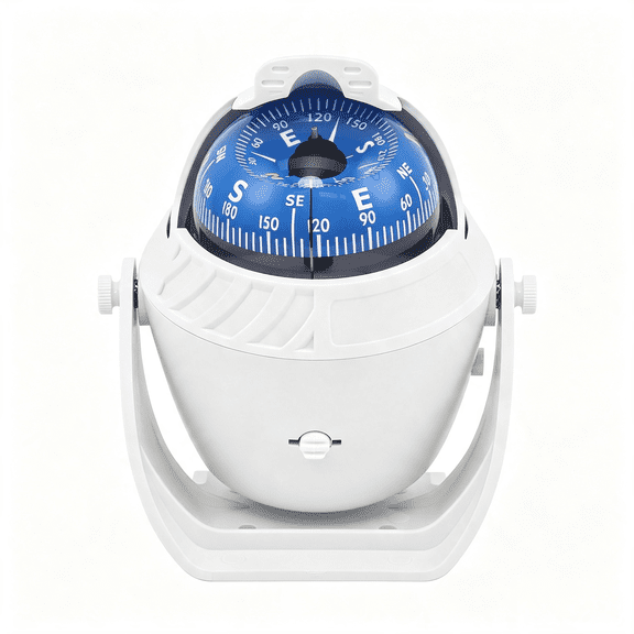 RIONIMA Sea Marine Compass with Mount Compasses Ball Waterproof for Boat Caravan White Sea Marine Compass with Mount for Boat Caravan Truck Car Navigation Compass Boat Sea Marine