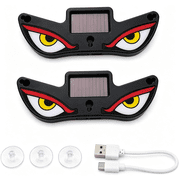 RIONIMA Solar Devil Eyes Led Car Window Light, Wireless No Drill Solar Powered Demon Eyes Warning Lights for Cars Windshield Rear Window, Waterproof Led Eyes Animated, 2 Pack T1-Ryw