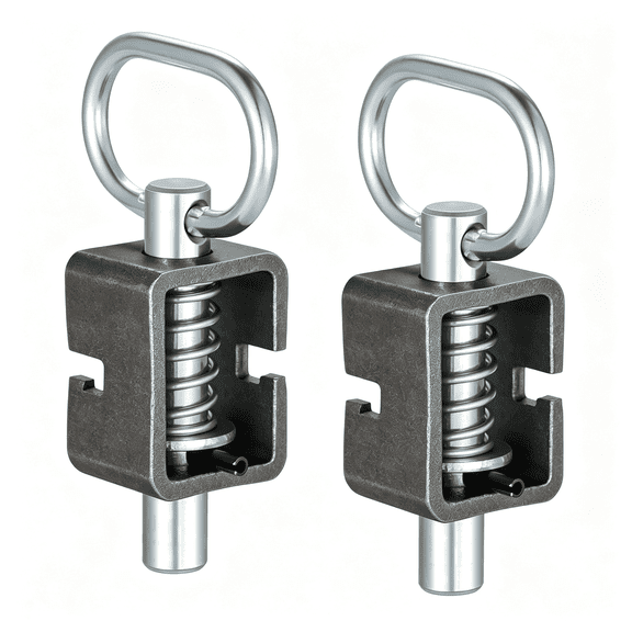 RIONIMA Spring Latch Lock, Weld-On Spring Latch Assembly, Universal Fit for Utility Trailer Gate, Trailer Gate Latch Pack of 2