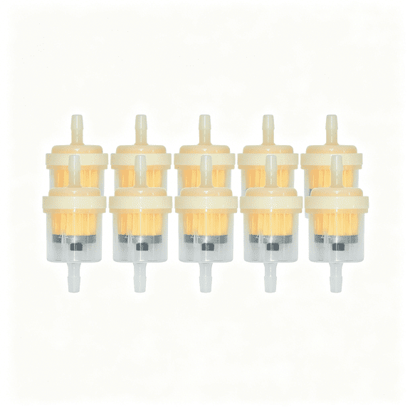 RIONIMA Universal Gas Inline Fuel Filters with Magnet for Motorcycle Atv Quad Go Karts 3/16 Inch (Pack of 10)