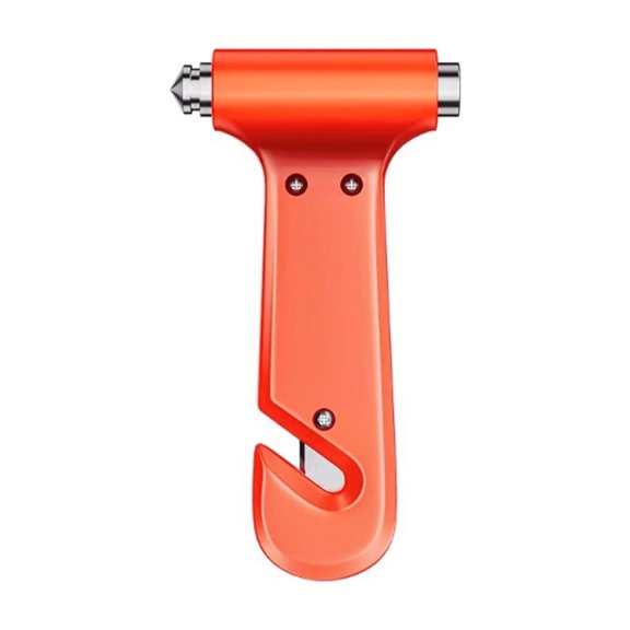 RIONIMA Window Breaker and Seatbelt Cutter, Multi-Function Car Emergency Kit, Compact Vehicle Rescue Tool for Roadside Safety and Accident Preparedness, Red