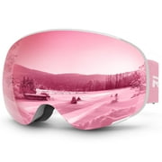 RIOROO Kids Ski Goggles, Kids Snow Snowboard Goggles For Toddler Boys Girls 100% UV Protection OTG