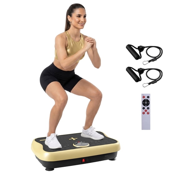 RIORUN Vibration Plate Exercise Machine, 460 Lbs Capacity Full Body Workout Platform With 300 Speeds For Lymphatic Drainage Weight Loss