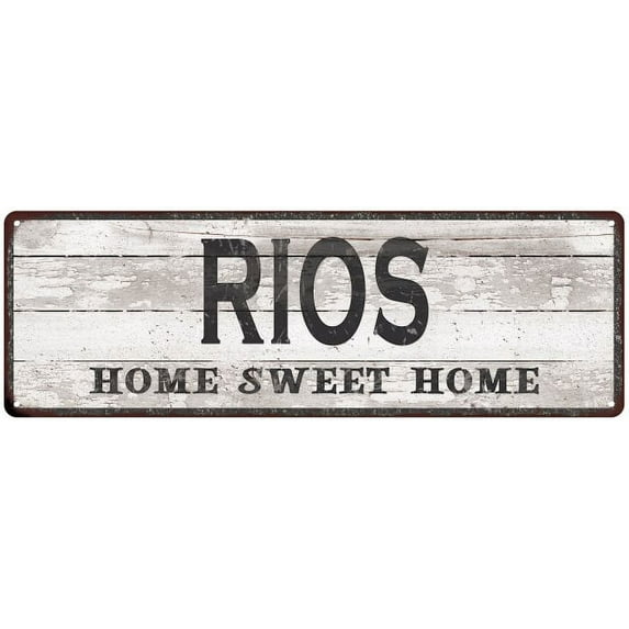 RIOS Home Sweet Home Country Look 6x18 Metal Sign 106180045054