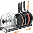 RIOUSERY Expandable Pot and Pan Organizer for Pot Pan Rack for