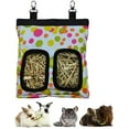 thumbnail image 1 of RIOUSSI Hanging Guinea Pig Rabbit Hay Feeder Bag for Bunnies Chinchillas, Colordots, 1 of 5