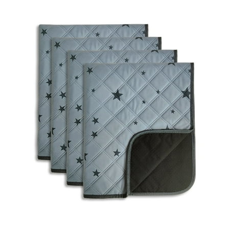 RIOUSSI Washable Pee Pads for Dogs, Puppy Pads for Potty Training with Leakproof Bottom. 4 Pack, 18"x24"