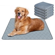 RIOUSSI Washable Pee Pads for Dogs, Puppy Pads for Potty Training with Leakproof Bottom. Light Grey, 4 Pack, 24"x36"