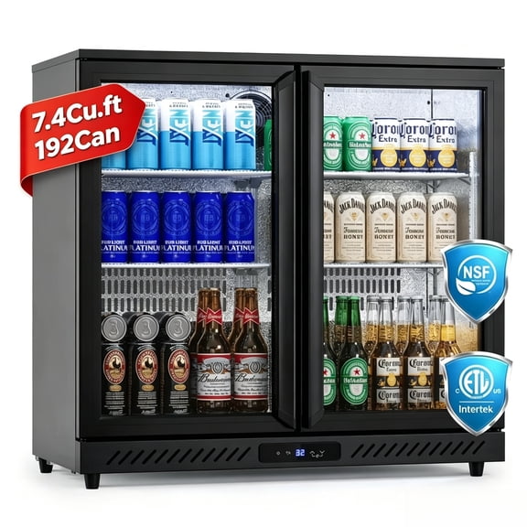 RIOXC 7.4Cu ft Refrigerator, 36" Under Counter Freeze, Commercial Mini Fridge for Home Bar Kitchen, ETL & NSF