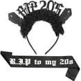 thumbnail image 1 of RIP to My 20s Sash and Crown, Rip 20s Birthday Decorations 30th Birthday Sash and Tiara for Women Her Rip Twenties Death to My 20s Funny Thirty Gothic Birthday Party, 1 of 6