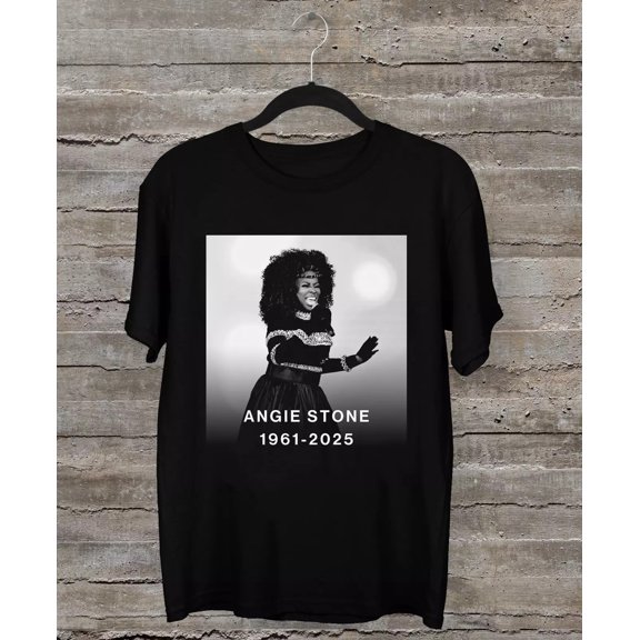 RIP Angie Stone 1961-2025 Short Sleeve Black All Size T-Shirt