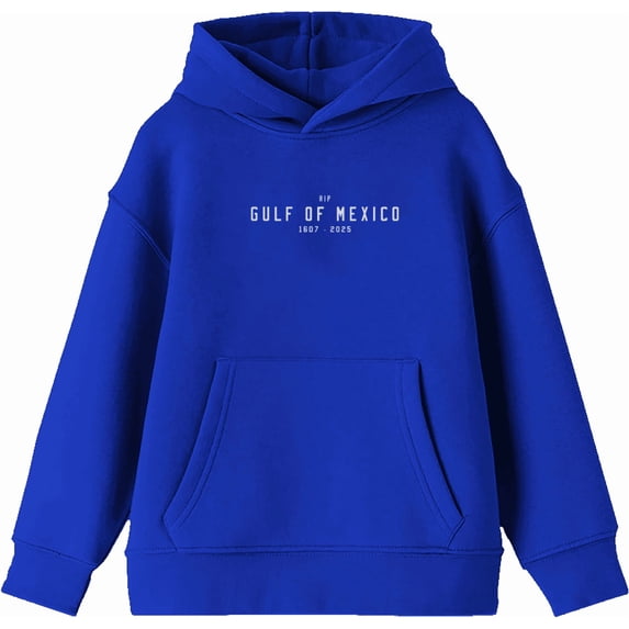 RIP Gulf of Mexico 1607-2025 Youth Royal Blue Long Sleee Hoodie-XS