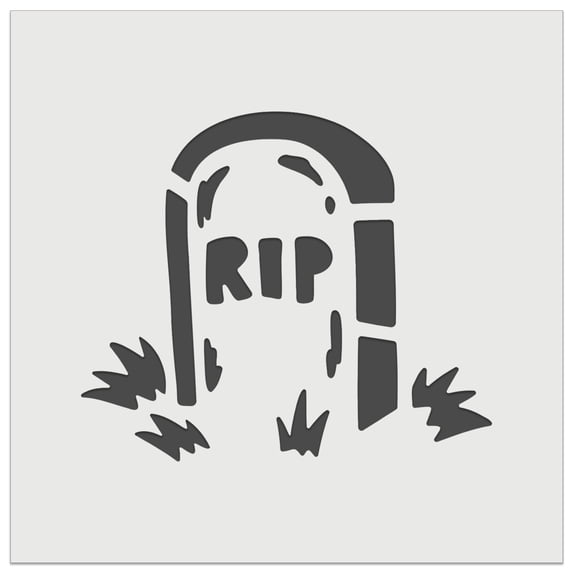 RIP Headstone Gravestone Tombstone Halloween DIY Cookie Wall Craft Stencil - 9.0 Inch