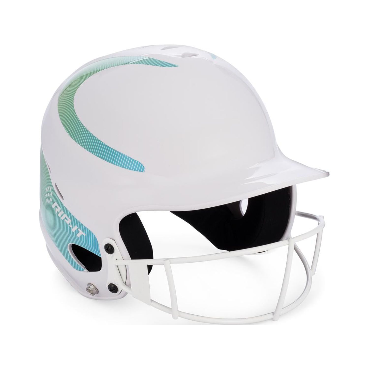 Rawlings Coolflo Fastpitch Softball Helmet with Face Guard, Matte White