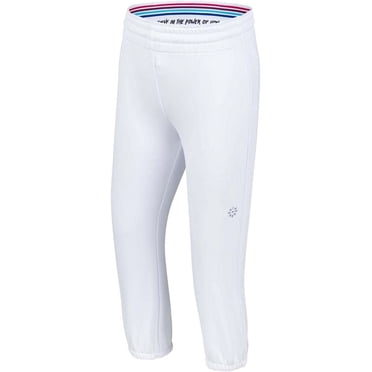 A4 Pro-Style Open Bottom Baseball Pant For Men in White/Cardinal