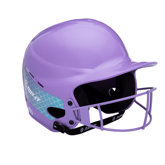 RIP-IT Girls Play Ball T-Ball Softball Batting Helmet - Ombre Mermaid - Gumball Pink