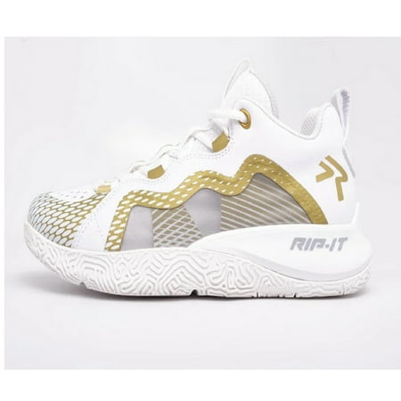 RIP-IT SwiftStep Future Volleyball Shoes - White/Gold - Size 7.5