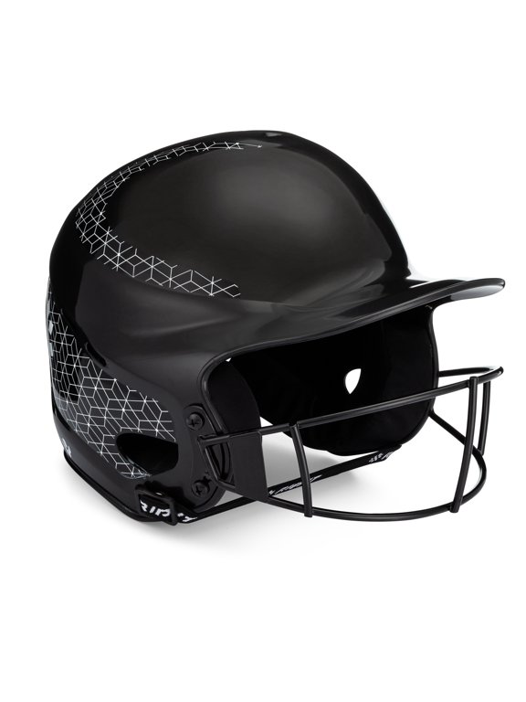 Vision Classic Softball Batting Helmet 2.0, Black, Medium and Large