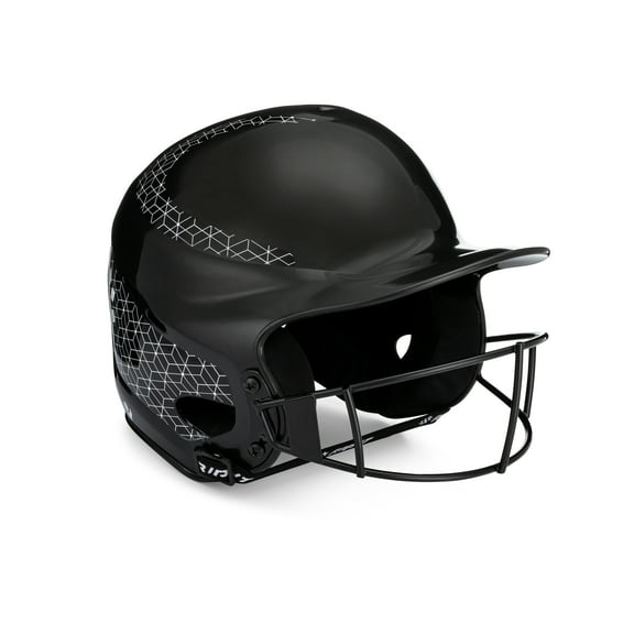 RIP-IT Vision Classic Softball Batting Helmet 2.0, Black, Small and Medium