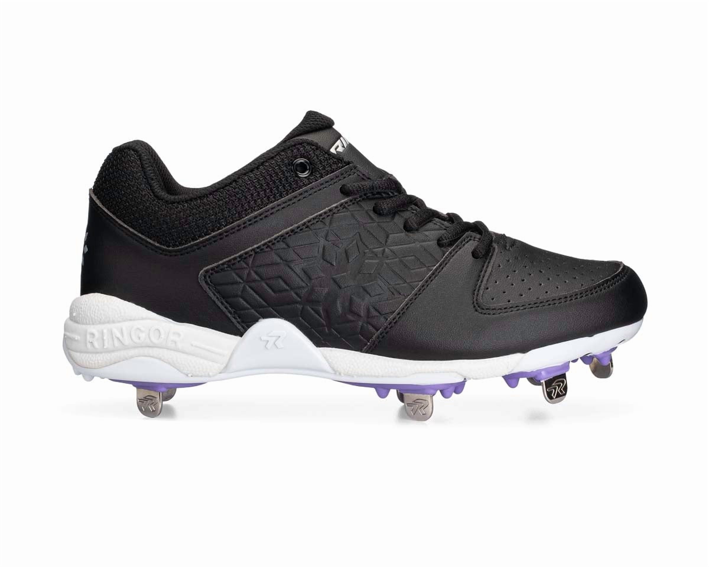 Crampons Ringor Rip-It Diamond Softball Femme - Blanc/violet, Métal, Taille 7.5