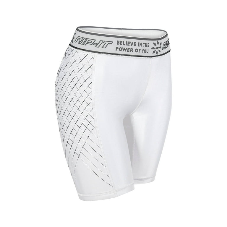 RIP-IT Short de compression pour femme 3 pouces, Noir, T-Grand