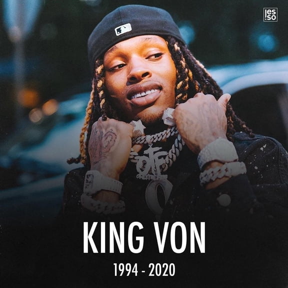 RIP King Von Poster Legendary Rap Artist Memorial Wall Art for Music Fans Room Decor – Size 24x36 Unframed Poster