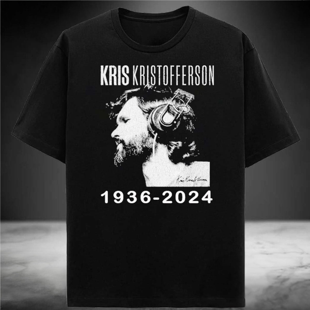 RIP Kris Kristofferson With Headphones Signature 1936 2024 Thank You