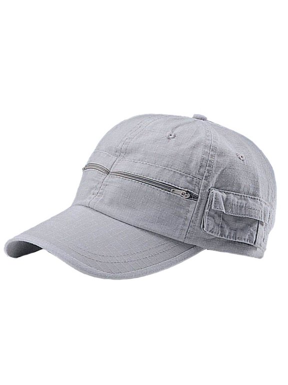 RIP-STOP FABRIC WASHED POCKET CAP - Putty