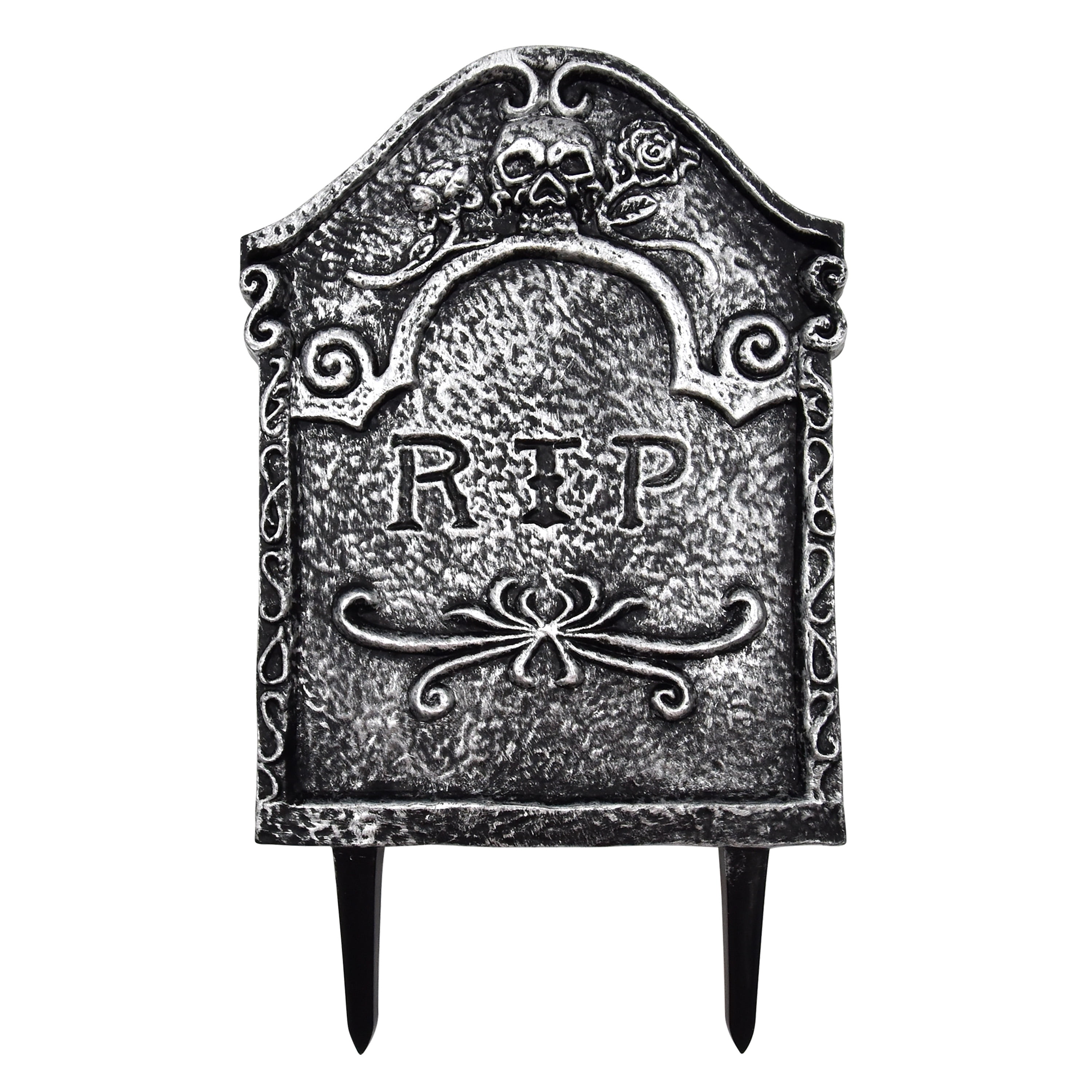 RIP Tombstone Yard Stake Outdoor Decoration, Gray, 15.25", Halloween by Way To Celebrate