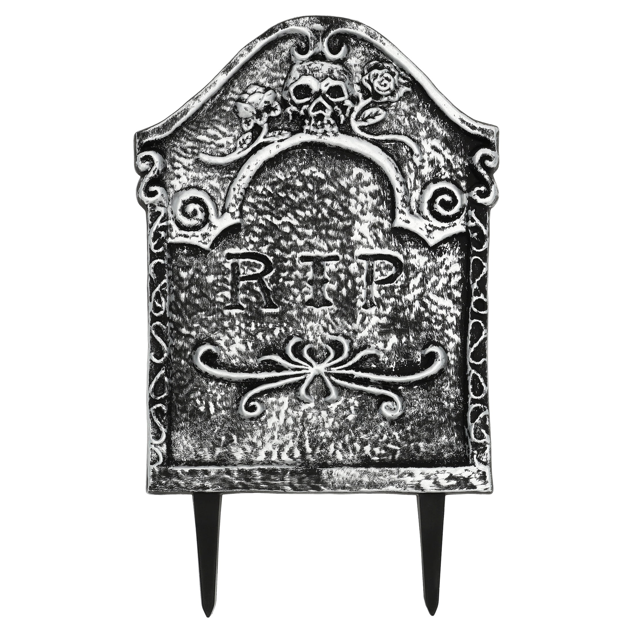 RIP Tombstone Yard Stake Outdoor Decoration, Gray, 15.25", Halloween by Way To Celebrate