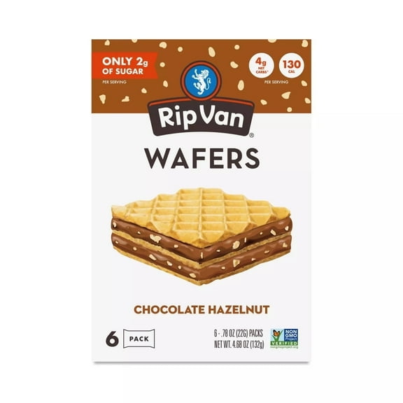 RIP VAN - Chocolate Hazelnut Wafer Cookies 4.68OZ ( Pack of 6)
