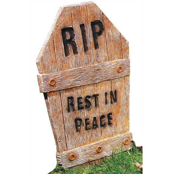 RIP Wooden Tombstone Halloween Decoration