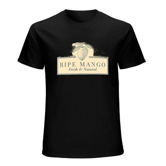RIPE MANGO Men’s Graphic T-shirt Vintage Short Sleeve Sport Tee Black XL