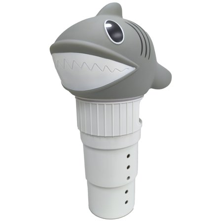 RIPPLE: Shark Pool Chlorinator - Large - Holds 6 Chlorine 3" Tabs, Flow Control For Small-Large Pools & Spas, Water Accessory, Floats-Tips When Empty