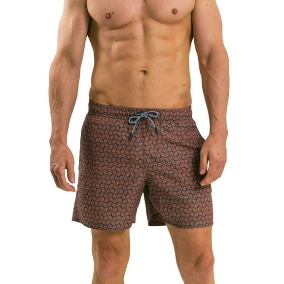 RIPT Essentials Mens Swirl Print Swim Shorts