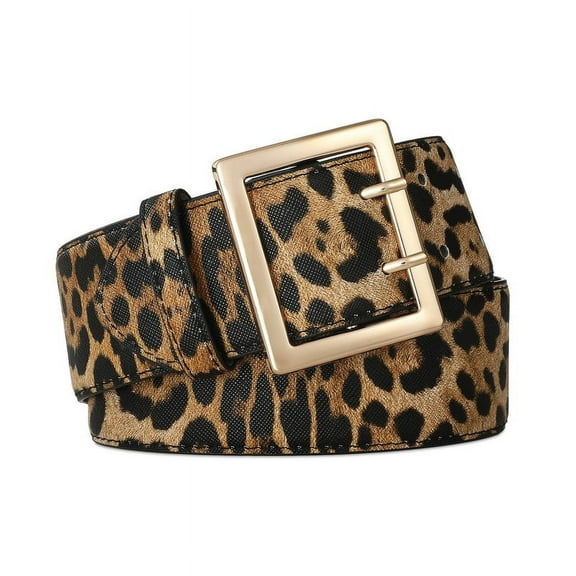 RISANTRY Wide Belts for Women Casual Leopard Synthetic Leather Belt