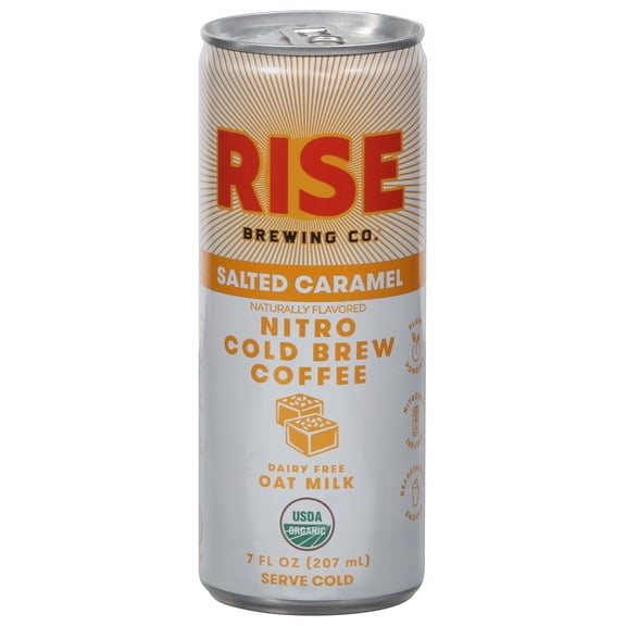RISE BREWING CO - Salted Caramel Cold Brew Coffee - 7 FO, Case of 12