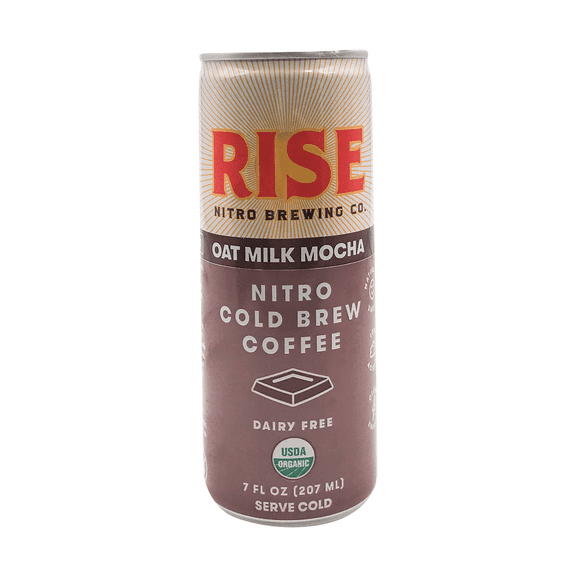 RISE Brewing Co. Oat Milk Mocha Nitro Cold Brew Coffee 7 oz. 12/Carton (FG-SS-007-007-012) RSB00049