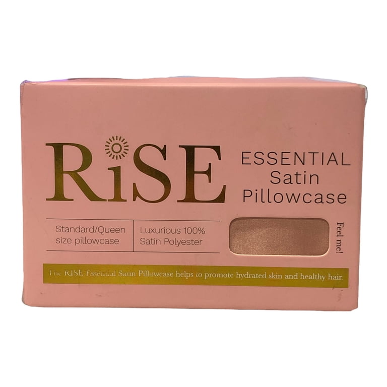 RISE Essential Satin Pillowcase, Standard/Queen, Soft Rose  display picture 1