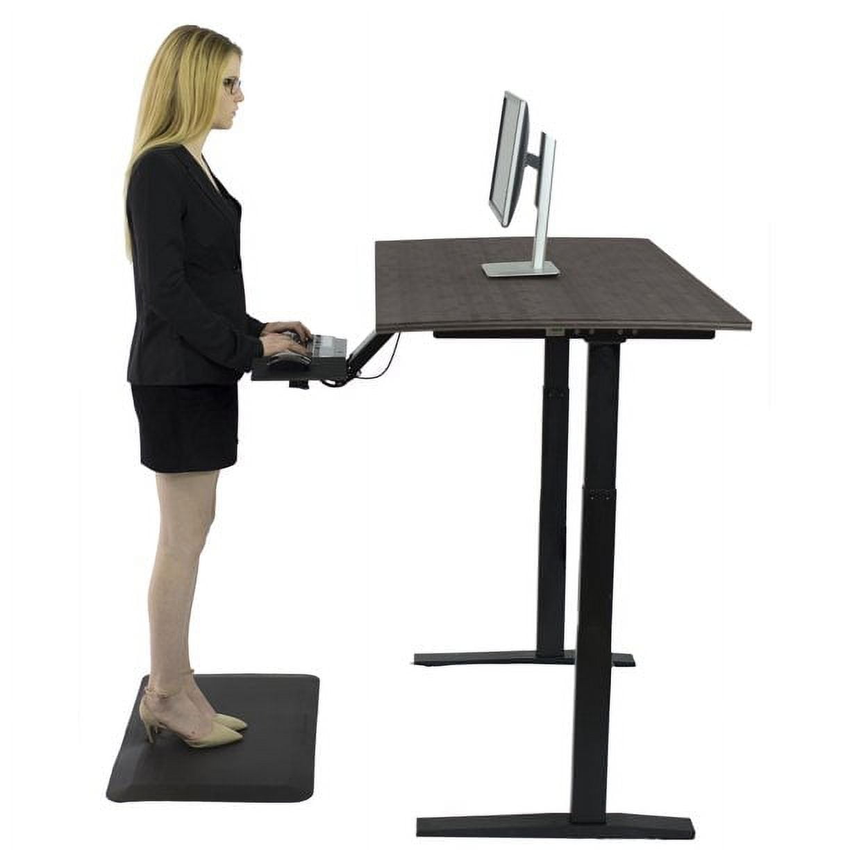 RISE UP dual motor electric standing desk 48x30" black bamboo desktop