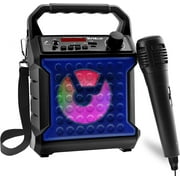RISEBASS Karaoke Machine for Kids & Adults Singing Machine Speaker with Microphone, Blue