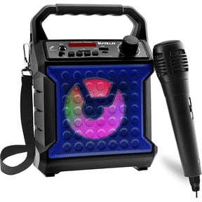 RISEBASS Karaoke Machine for Kids & Adults Singing Machine Speaker with Microphone, Blue