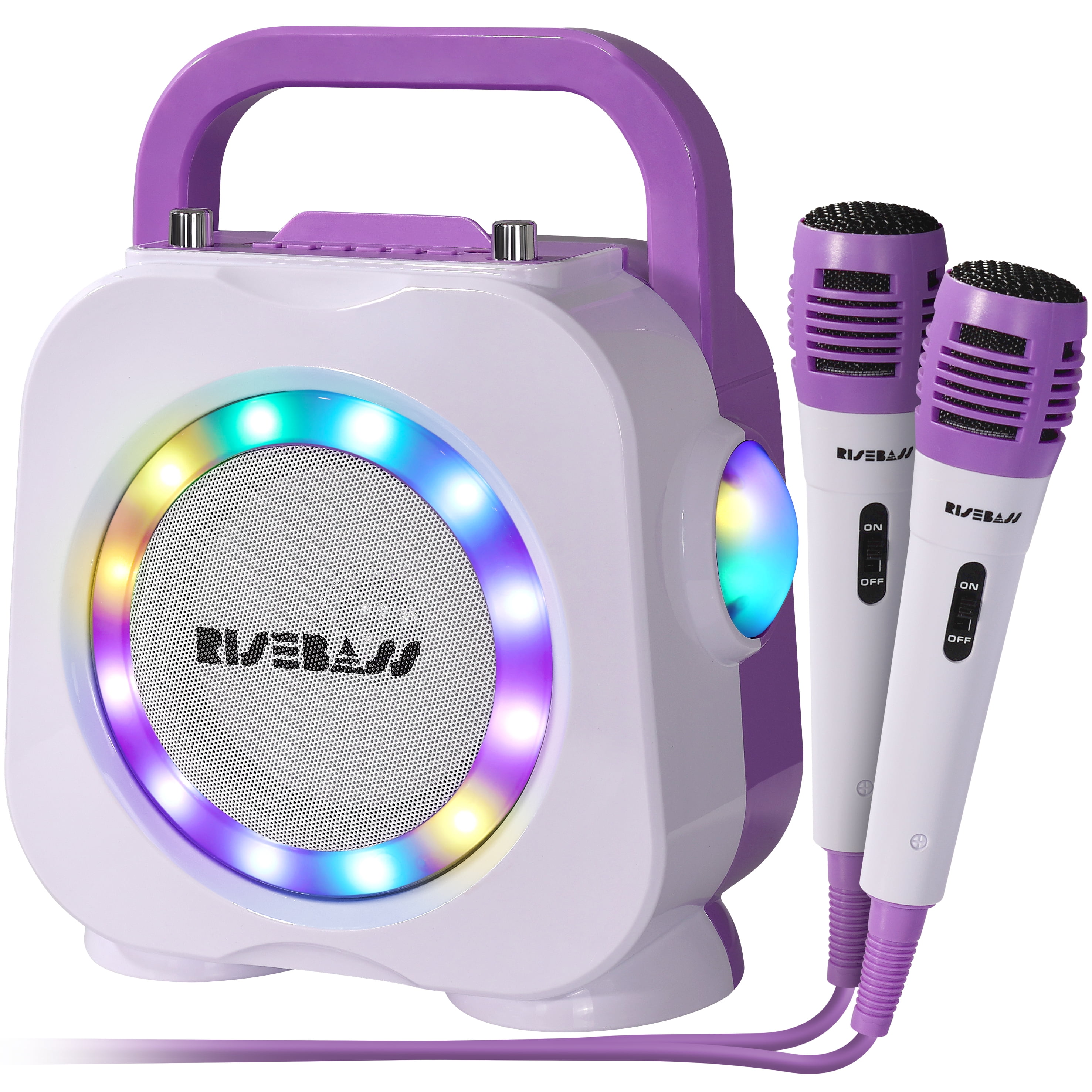 RISEBASS Portable Wireless Bluetooth Karaoke Machine for Kids & Adults