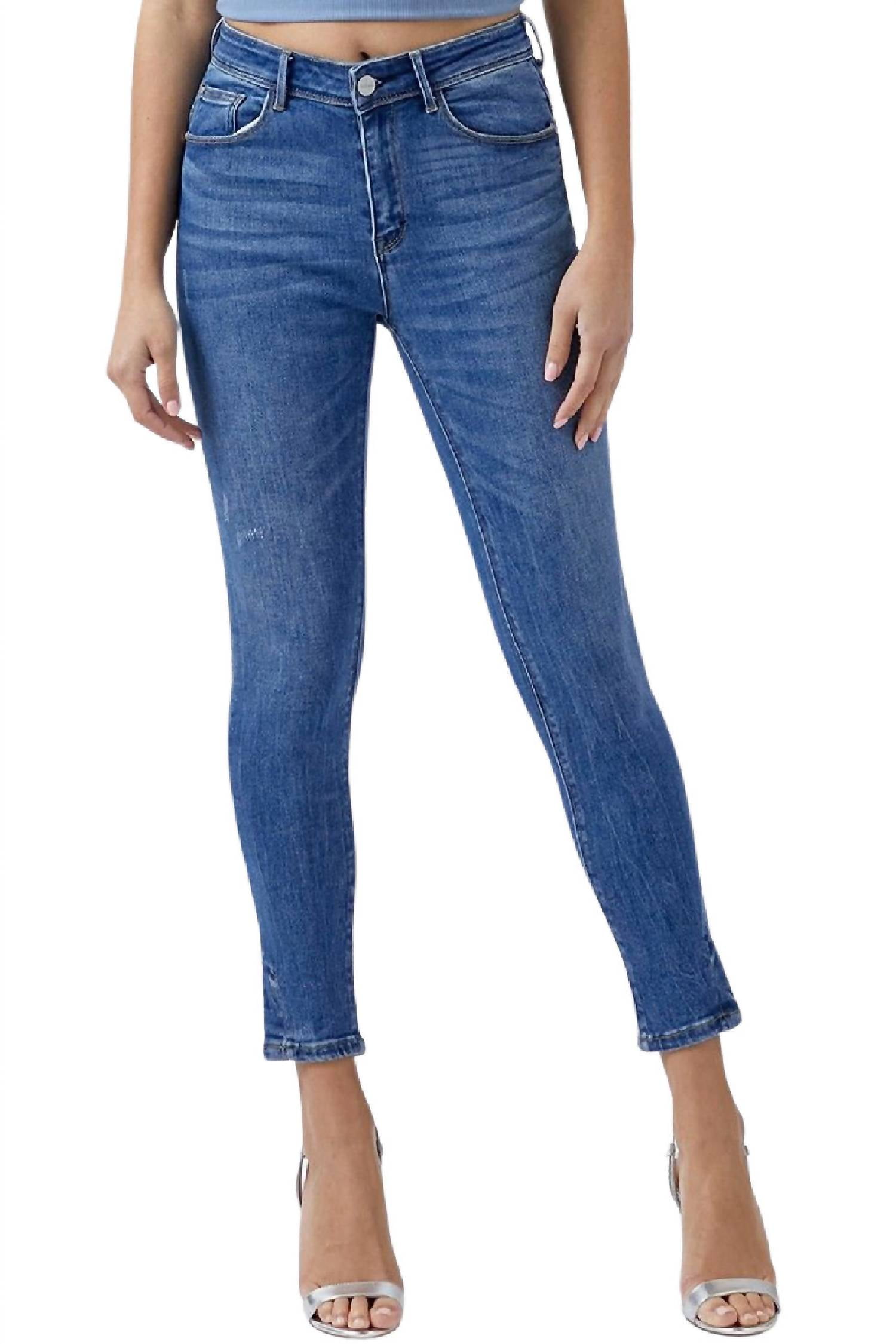 RISEN Curvy Yoke Mid Rise Skinny Jean