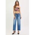 thumbnail image 1 of RISEN Elastic Band Slouch Ankle Boyfriend Jeans - Cuffed Hem, 1 of 6