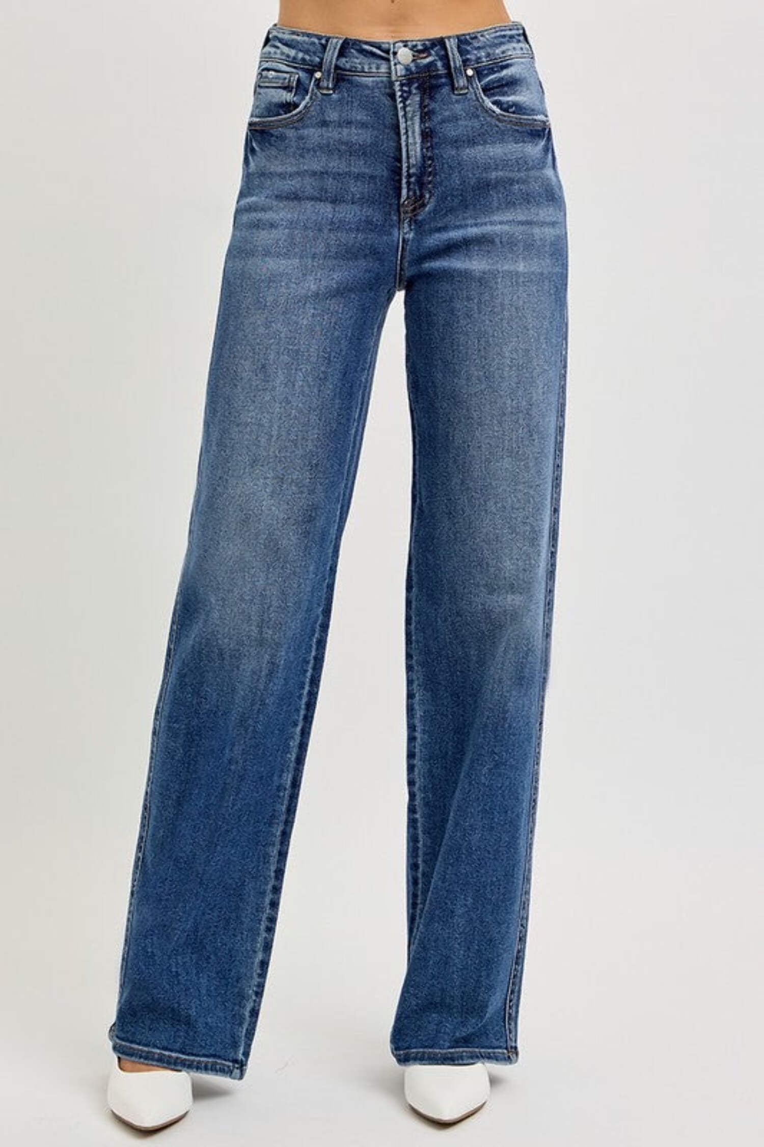 Risen Light Tummy Control Long Straight Jeans