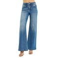 thumbnail image 1 of RISEN High Rise Wide Leg Jenas with Front Yoke and Heart Back Pocket, 1 of 3